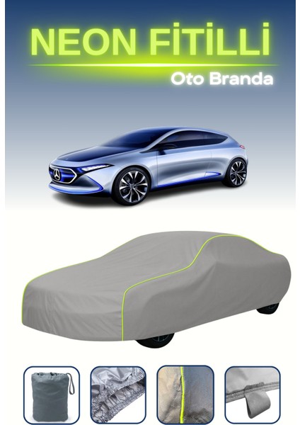 Gri [mercedes-Benz Concept Eq] Uyumlu Neon Fitilli Araba Brandası, Su ve Toz Geçirmez indirimleri