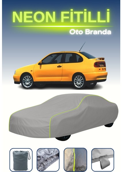 Gri [seat Cordoba Sx 1999 - 2003] Uyumlu Neon Fitilli Araba Brandası, Su ve Toz Geçirmez indirimleri