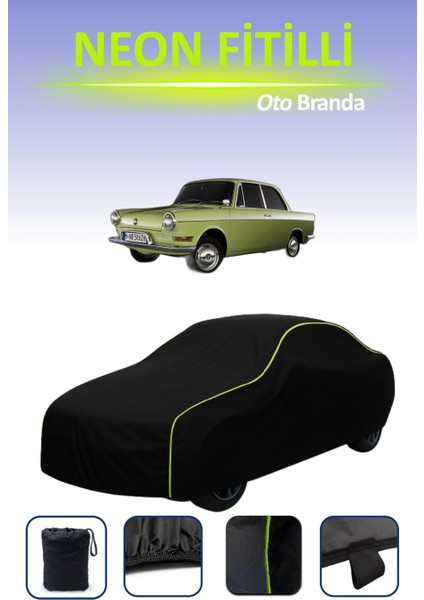 Siyah [bmw 700 Ls] Uyumlu Neon Fitilli Araba Brandası, Su ve Toz Geçirmez indirimleri
