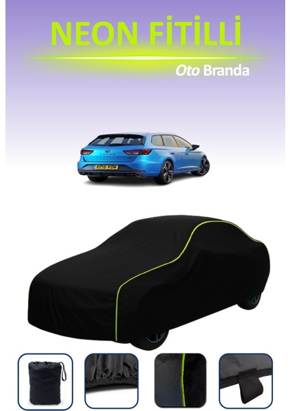 Siyah [seat Leon St Cupra 2015 - 2021] Uyumlu Neon Fitilli Araba Brandası, Su ve Toz Geçirmez indirimleri
