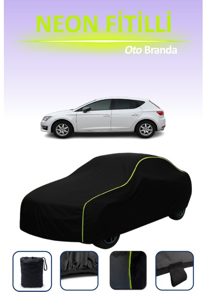 Siyah [seat Leon 5 Kapılı 2012 - 2021] Uyumlu Neon Fitilli Araba Brandası, Su ve Toz Geçirmez indirimleri