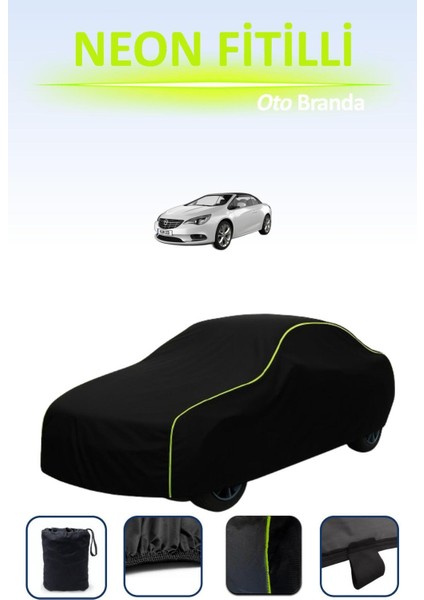 Siyah [opel Cascada 2013 - 2021] Uyumlu Neon Fitilli Araba Brandası, Su ve Toz Geçirmez indirimleri