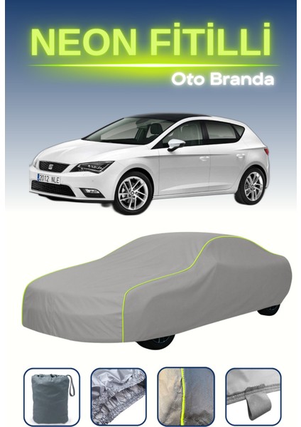 Gri [seat Leon] Uyumlu Neon Fitilli Araba Brandası, Su ve Toz Geçirmez indirimleri
