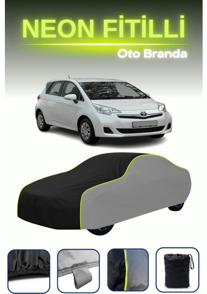 Gri-Siyah-Gri [toyota Ractis 1] Uyumlu Neon Fitilli Araba Brandası, Su ve Toz Geçirmez indirimleri