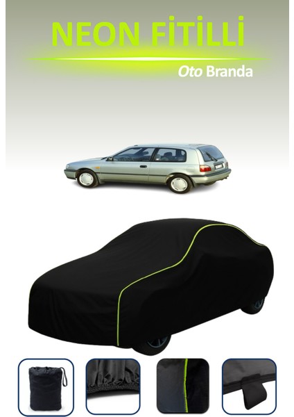Siyah [nissan Sunny Hatchback 1993 - 1995] Uyumlu Neon Fitilli Araba Brandası, Su ve Toz Geçirmez indirimleri