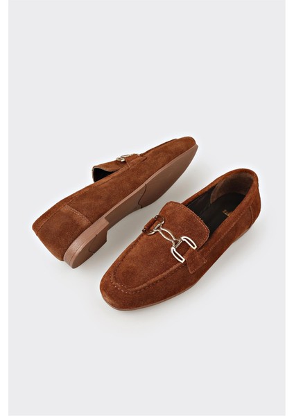 Kahve Deri Kadın Loafer modelleri