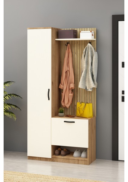 Lora Portmanto Tek Kapılı Vestiyer Ayakkabılık