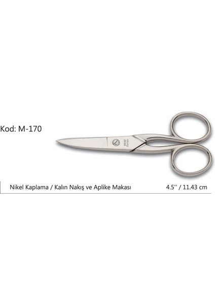 Europe Kalın Nakış Makası Süper Kalite No:4.5 11,43 cm fiyatları