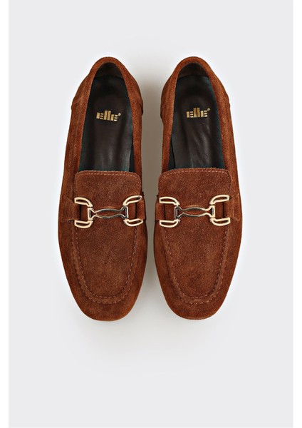Kahve Deri Kadın Loafer fırsatları