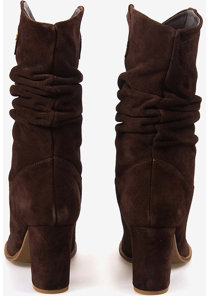 Hakiki Deri Süet Kadın Çizme 25-100670K fırsatları