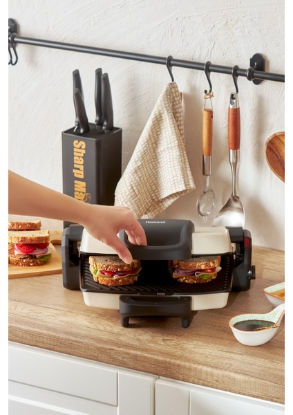 Toastbuster 1337H Tost Makinesi 1500 W Krem 4 Dilim Kapasiteli Çıkarılabilir Döküm Plakalı