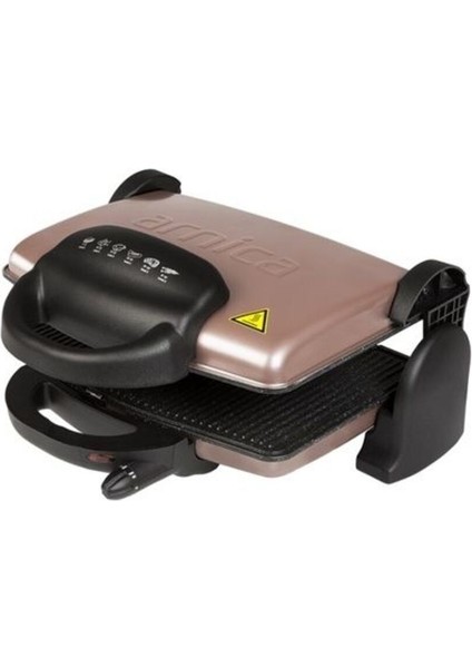 Ayvalık Tost Makinesi 1500 W Tek Yüz Yanmaz Yapışmaz Kaplama Rose Gold 6 Dilim Izgara modelleri