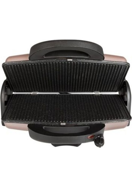 Ayvalık Tost Makinesi 1500 W Tek Yüz Yanmaz Yapışmaz Kaplama Rose Gold 6 Dilim Izgara