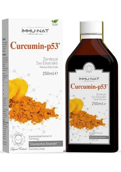 Immunat Zerdeçal Ekstraktı CURCUMIN-P53 250 ml Immu-Nat