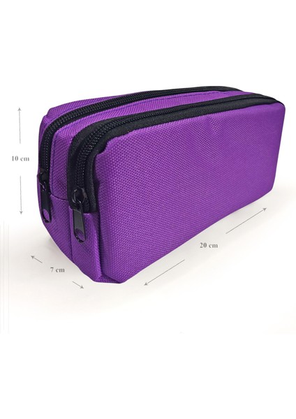 Mor Kalem Kutusu ( Iki Bölmeli ) Çift Gözlü Kalemlik fırsatları