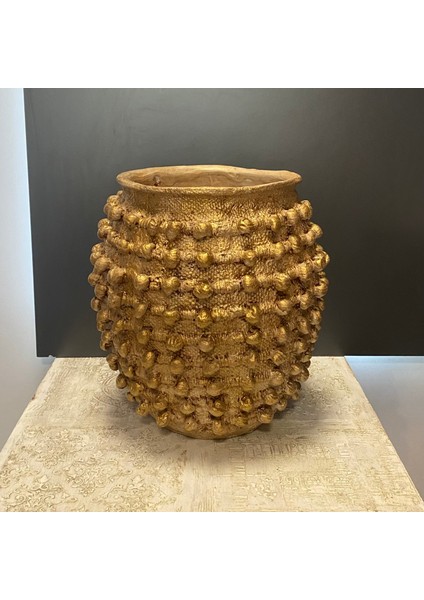 Noktalı Büyük Polyester Saksı