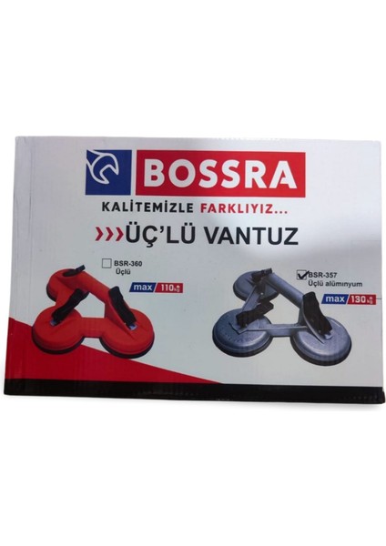 Alüminyum Gövde Üçlü Cam Vantuzu (130 Kg) indirimleri