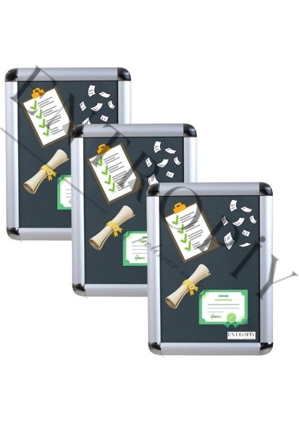 3 adet - A4 21X 30 Belge Çerçevesi - Poster Sertifika Reklam Afiş Sergi Için - Aç Kapat Rondo Bağlantılı Videolu