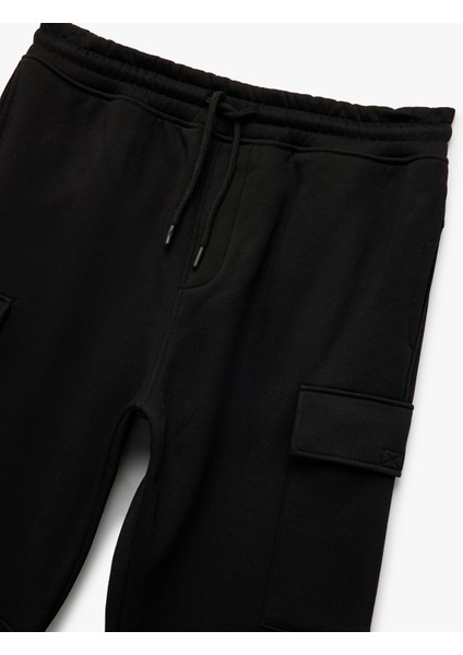 Şardonlu Kargo Cepli Beli Bağcıklı Jogger Eşofman Altı modelleri