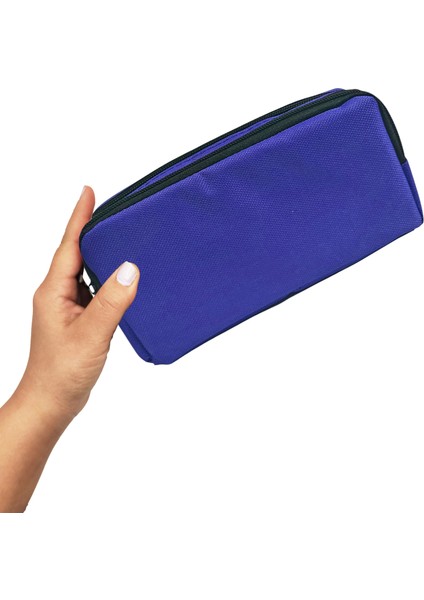 Mavi Kalem Kutusu ( Iki Bölmeli ) Çift Gözlü Kalemlik modelleri