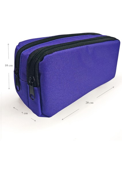 Mavi Kalem Kutusu ( Iki Bölmeli ) Çift Gözlü Kalemlik fırsatları