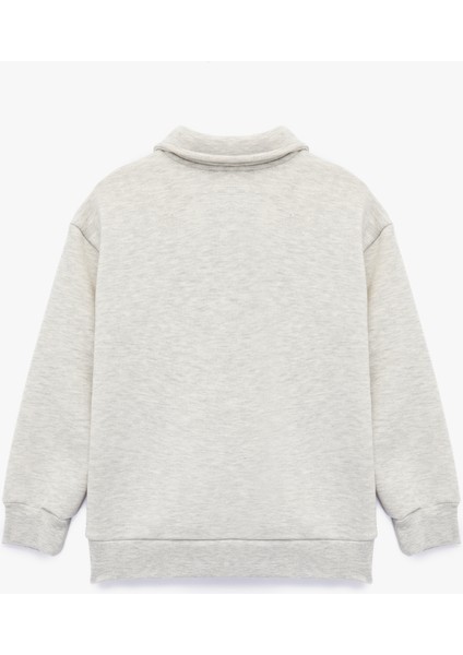 Uzun Kollu Düğmeli Polo Yaka Sweatshirt fiyatları