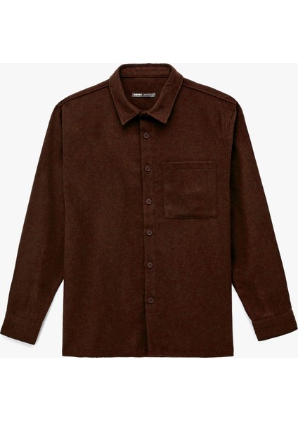 Regular Fit Cep Detaylı Uzun Kollu Düğmeli Gömlek