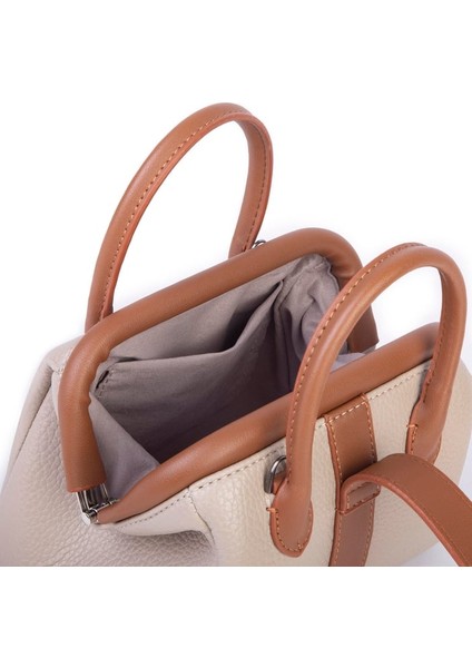 1426 Kadın Mini Boy Klipsli El ve Postacı Çantası (20*13 Cm) Kum fırsatları