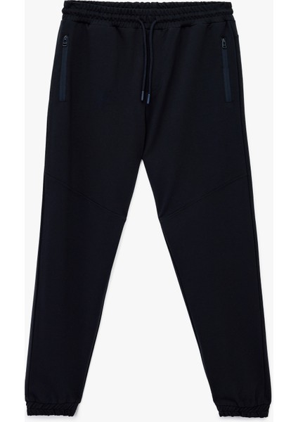 Pamuklu Fermuarlı Cepli Beli Bağcıklı Jogger Eşofman Altı