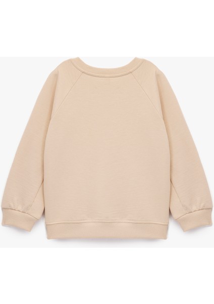 Pamuklu Uzun Kollu Bisiklet Yaka Basic Sweatshirt fiyatları