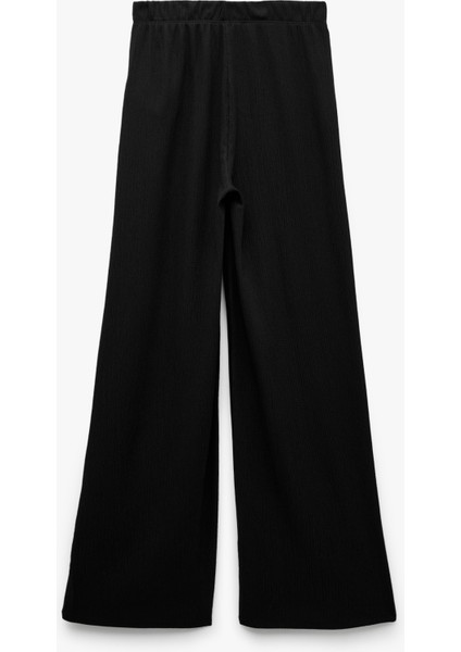 Beli Lastikli Bürümcük Geniş Paça Pantolon modelleri