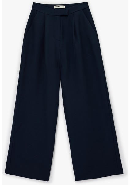 Pileli Cepli Uzun Geniş Paça Palazzo Pantolon