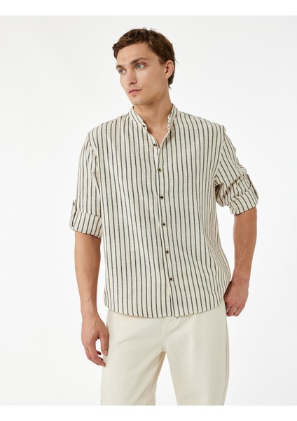 Pamuklu Regular Fit Uzun Kollu Hakim Yaka Gömlek fiyatları