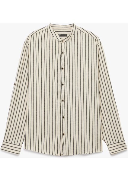 Pamuklu Regular Fit Uzun Kollu Hakim Yaka Gömlek modelleri