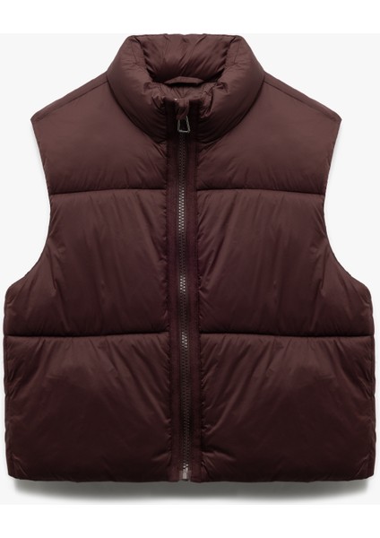 Dik Yaka Kolsuz Fermuarlı Su Itici Crop Şişme Yelek modelleri