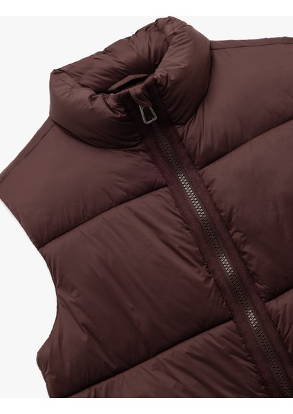 Dik Yaka Kolsuz Fermuarlı Su Itici Crop Şişme Yelek indirimleri