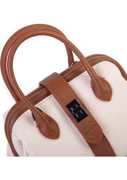 1426 Kadın Mini Boy Klipsli El ve Postacı Çantası (20*13 Cm) Bej fırsatları