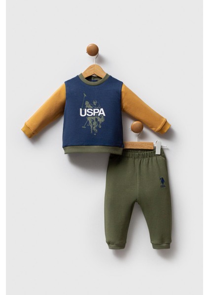 USB2572 - Indigo Yeş - U.s. Polo Assn Bebek Erkek Bebek 2li Takım