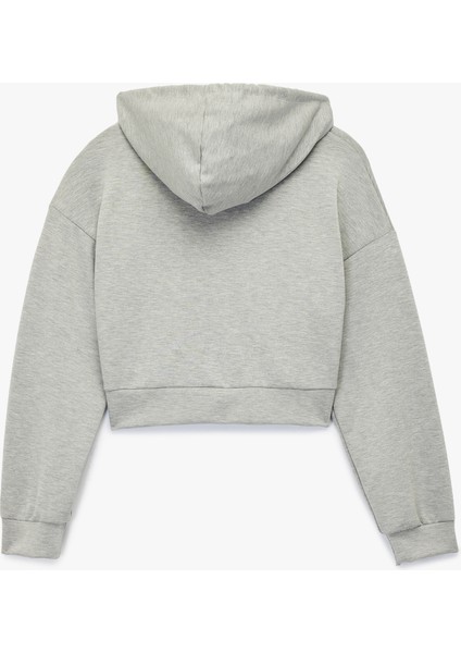 Modal Kumaş Cepli Uzun Kollu Fermuarlı Kapüşonlu Sweatshirt fiyatları