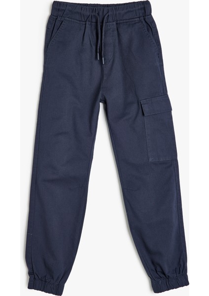 Beli Bağcıklı Cep Detaylı Pamuklu Jogger Eşofman Altı