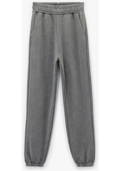 Şardonlu Cepli Beli Lastikli Yıkamalı Jogger Eşofman Altı