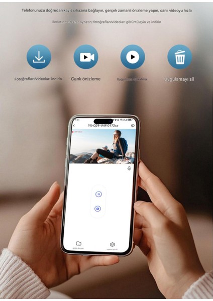 1080P Fhd Kameralı Video Fotoğraf Özellikli Wifi Kamera Bluetooth Arama Müzik Intercom Kask Kulaklık