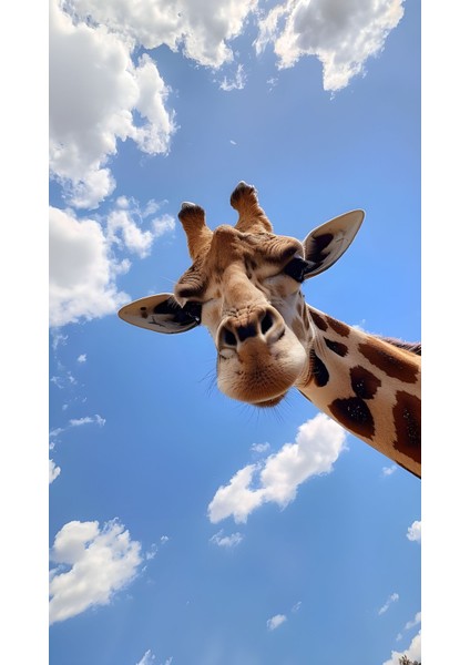 Şirin Zürafa V11 Ev Duvar Salon Güzellik Salonu Ofis Dükkan Dekarasyon Kanvas Tablo fiyatları