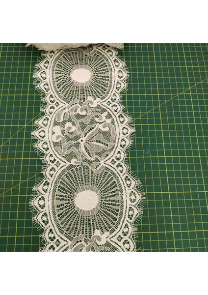Sakallı Dantel-Kirpikli Saçaklı Dantel A185 Beyaz Renk 1 Adet 3 Mt-15 cm fırsatları
