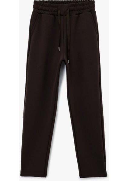 Yüksek Bel Modal Karışımlı Bağcıklı Cepli Jogger Eşofman Altı