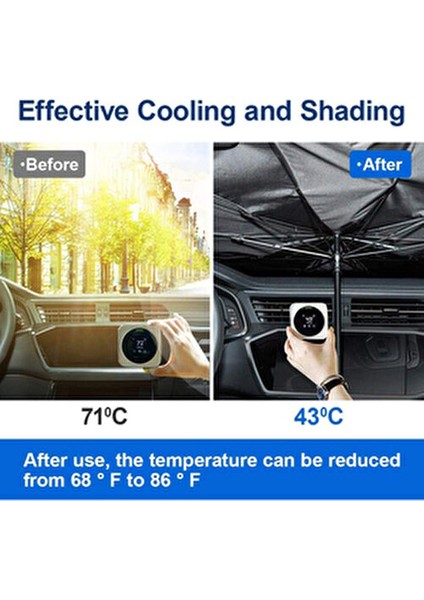 Katlanabilir Araba Ön Camı Güneşlik Şemsiye Araba Örtüsü Güneşlik Isı Yalıtımı Ön Cam Iç...