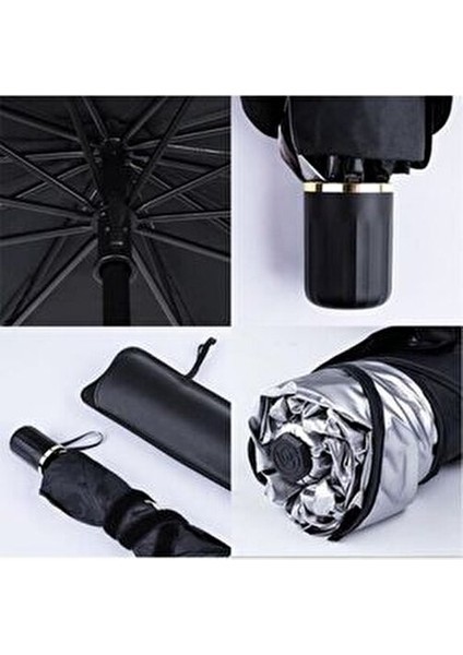 Araba Güneş Gölge Koruyucu Şemsiye Oto Ön Cam Güneşlik Araç Şemsiyesi Bütün Araçlara Uyumlu