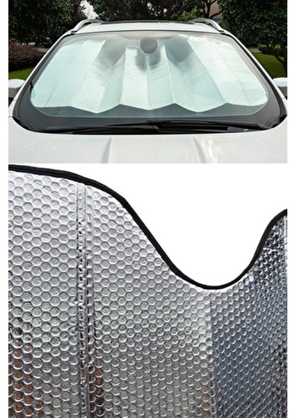 Araba Ön Cam Güneşlik Araç Oto Güneşlik Güneş Koruyucu Katlanabilir Vantuslu Araba Perdesi Önleyici fırsatları