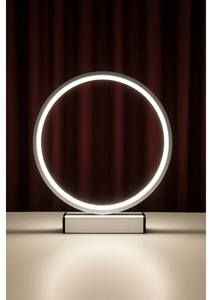 Nish Dairesel LED Işıklı Metal Masa ve Gece Lambası Dekoratif Aydınlatma modelleri