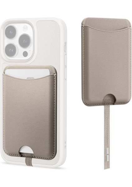 Ciel By Cyrıll iPhone Için Magsafe Özellikli Kartlı Manyetik Cüzdan Kajuk Mag Cream - AFA05260